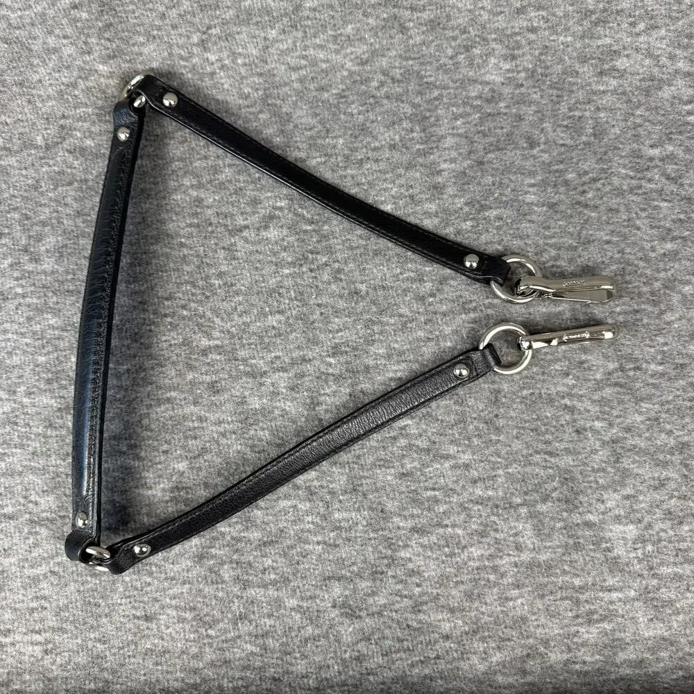 Coach Detachable Leather Strap Shoulder Top-Handle Polished Silver Hardware - Picture 2 of 6